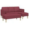 vidaXL Ensemble de Canap&eacute;s avec coussin 2 pcs Bordeaux Polyester