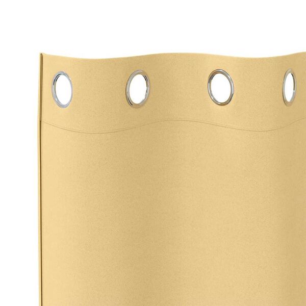 vidaXL Rideaux occultants avec anneaux 2 pcs Beige 175 x 140 cm