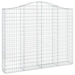 vidaXL Panier de gabions arqu&eacute; 200x30x160/180 cm Fer galvanis&eacute;
