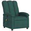 vidaXL Fauteuil de massage inclinable Vert foncé Tissu