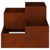 vidaXL Cache-pot de jardin Rouill&eacute; 80 x 80 x 60 cm Acier patin&eacute;