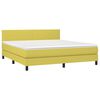 vidaXL Sommier &agrave; lattes de lit avec matelas LED Vert 160x200 cm Tissu