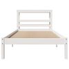 vidaXL Cadre de lit sans matelas blanc 75x190 cm bois de pin massif