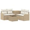 vidaXL Ensemble de Canap&eacute;s 6 pc Beige et blanc cr&egrave;me