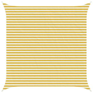 vidaXL Voile d'ombre Jaune et blanc 4,5 x 4,5 m HDPE