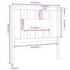 vidaXL T&ecirc;te de lit Blanc 96x4x100 cm Bois massif de pin