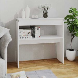 vidaXL Table console blanc 80x30x80 cm bois d'ing&eacute;nierie