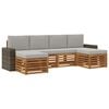 vidaXL Ensemble de canap&eacute;s d'ext&eacute;rieur 6 pc Naturel et gris clair