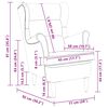 vidaXL Fauteuil blanc cr&egrave;me velours