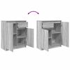 vidaXL Buffet avec tiroir sonoma gris 71x35x84 cm bois d'ing&eacute;nierie
