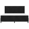 vidaXL Lit &agrave; ressorts avec matelas Noir 200 x 200 cm tissu
