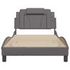 vidaXL Cadre de lit Viana avec LED sans matelas gris 100x200 cm