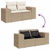 vidaXL Ensemble de canap&eacute; de jardin avec coussin 8 pcs Beige et cr&egrave;me