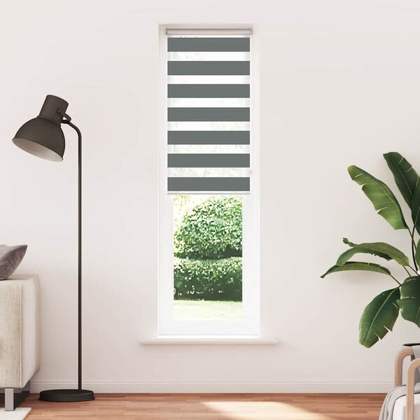 vidaXL Store z&egrave;bre gris fonc&eacute; largeur du tissu 55,9 cm polyester
