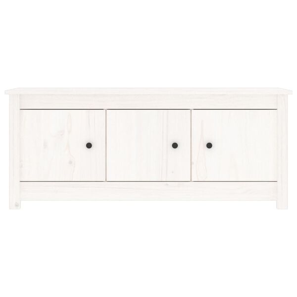 vidaXL Armoire &agrave; chaussures Blanc 110x38x45,5 cm Bois de pin massif