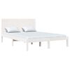 vidaXL Cadre de lit sans matelas blanc 140x200 cm bois de pin massif