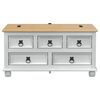 vidaXL storage box avec tiroir Blanc 90 x 78 x 45 cm Pin massif