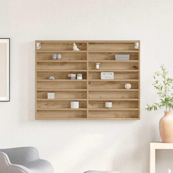 vidaXL Vitrine Ch&ecirc;ne artisanal 100 x 8,5 x 75 cm Bois d'ing&eacute;nierie