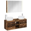 vidaXL Ensemble de mobilier de salle de bain 4 pc Bois ancien