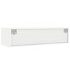 vidaXL Meuble TV avec lumi&egrave;res LED blanc 100X35,5x25 cm