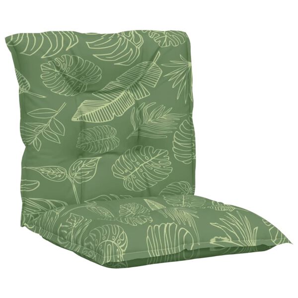 vidaXL Coussins de chaise &agrave; dossier bas lot de 6 mod&egrave;le de feuille