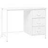 vidaXL Bureau industriel avec tiroirs Blanc 105x52x75 cm Acier