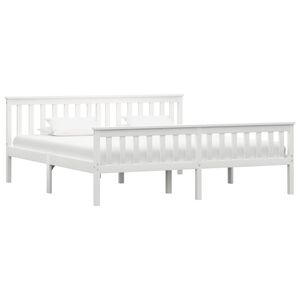 vidaXL Cadre de lit sans matelas blanc bois massif de pin 180x200 cm