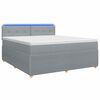vidaXL Lit boxspring avec matelas Gris clair 140 x 200 cm Tissu