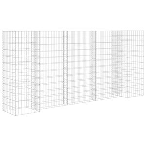 vidaXL Jardini&egrave;re &agrave; gabion en H Fil d'acier 260x40x120 cm