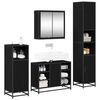 vidaXL Ensemble de mobilier de salle de bain 4 pcs Ch&ecirc;ne noir