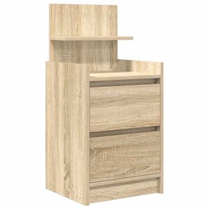 vidaXL Table de chevet avec 2 tiroirs ch&ecirc;ne sonoma 38x34x80 cm
