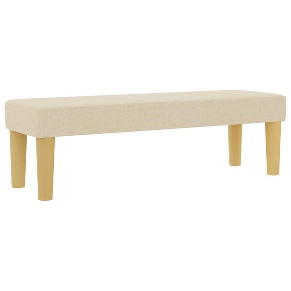 vidaXL Lit &agrave; ressorts avec matelas Cr&egrave;me 200 x 200 cm tissu