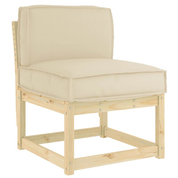 vidaXL Coussin Beige 60 x 40 x 12 cm Tissu Oxford