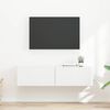 vidaXL Meuble TV mural 2 pcs Blanc 60 x 31 x 29.5 cm Bois d'ing&eacute;nierie