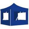 vidaXL Tente de r&eacute;ception pliable avec parois Aluminium 2x2 m Bleu
