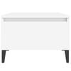 vidaXL Tables d'appoint 2 pcs Blanc 50x46x35 cm Bois d'ing&eacute;nierie