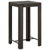vidaXL Ensemble de bar de jardin 3 pcs et coussins brun r&eacute;sine tress&eacute;e