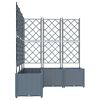 vidaXL Cache-pot de jardin 5 pcs Gris Clair 120 x 120 x 143 cm Acier