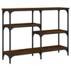 vidaXL Table console ch&ecirc;ne marron 102x29x75 cm bois d'ing&eacute;nierie
