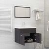 vidaXL Ensemble de meubles de salle de bain 2 pcs Gris