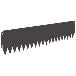 vidaXL Bordure de Pelouse 20 pc 103 x 25 cm Acier Noir