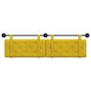 vidaXL T&ecirc;te de lit suspendue Jaune 190 x 55 x 5 cm Velours