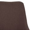 vidaXL Chaises &agrave; manger lot de 6 marron fonc&eacute; tissu