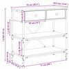 vidaXL Table console avec tiroir Ch&ecirc;ne noir 100 x 34,5 x 75 cm bois