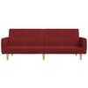 vidaXL Canap&eacute;-lit &agrave; 2 places avec repose-pied Rouge bordeaux Tissu