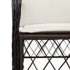 vidaXL Ensemble &agrave; manger de jardin coussins 7pcs Noir R&eacute;sine tress&eacute;e