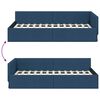 vidaXL Cadre de lit d'angle Bleu 80 cm x 200 cm Velours
