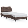 vidaXL Cadre de lit avec LED sans matelas Hvar marron 90x190 cm