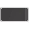 vidaXL Protection de cuisine Gris fonc&eacute; 80 x 40 x 0,6 cm verre tremp&eacute;