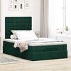 vidaXL Cadre de lit ottoman avec matelas vert fonc&eacute; 120x190 cm velours
